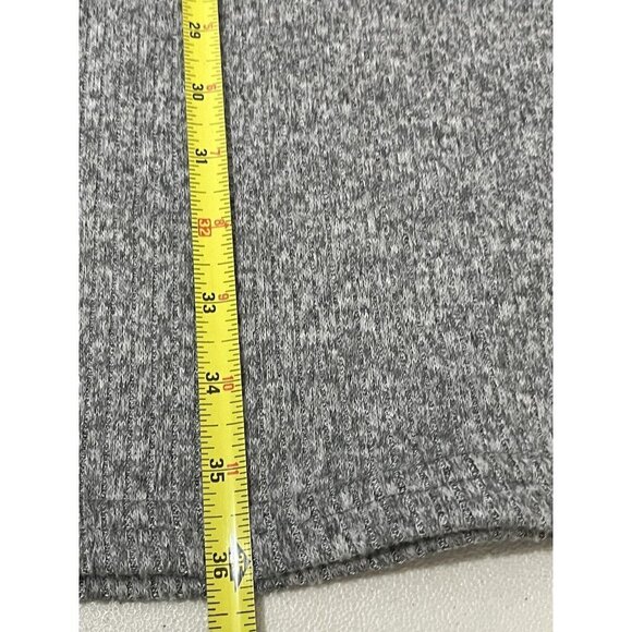 J For Justify Sweater Dress Cowl Neck Ribbed Puff Sleeve Gray Size XL - Picture 12 of 12